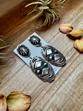 Load image into Gallery viewer, Sterling Silver Dangle Earrings – Native Made by Leander & Rhonda Largo USA