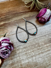 Load image into Gallery viewer, Turquoise & Spiny Oyster Teardrop Earrings