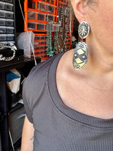 Load image into Gallery viewer, Sterling Silver Dangle Earrings – Native Made by Leander & Rhonda Largo USA