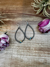 Load image into Gallery viewer, Turquoise & Spiny Oyster Teardrop Earrings