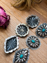 Load image into Gallery viewer, Sterling Silver Kingman Turquoise Dangle Earrings – Native Made