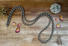 Load image into Gallery viewer, 54 inch Necklace - 10 mm &amp; 10 mm saucer Sterling Silver Pearls
