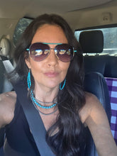Load image into Gallery viewer, Turquoise Aviator Sunglasses

