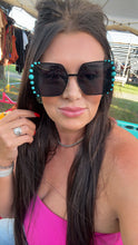 Load image into Gallery viewer, Turquoise Square Sunglasses
