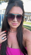Load image into Gallery viewer, Turquoise Aviator Sunglasses
