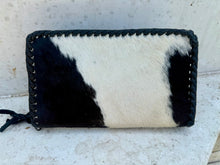 Load image into Gallery viewer, Cowhide Wallet - Black &amp; White
