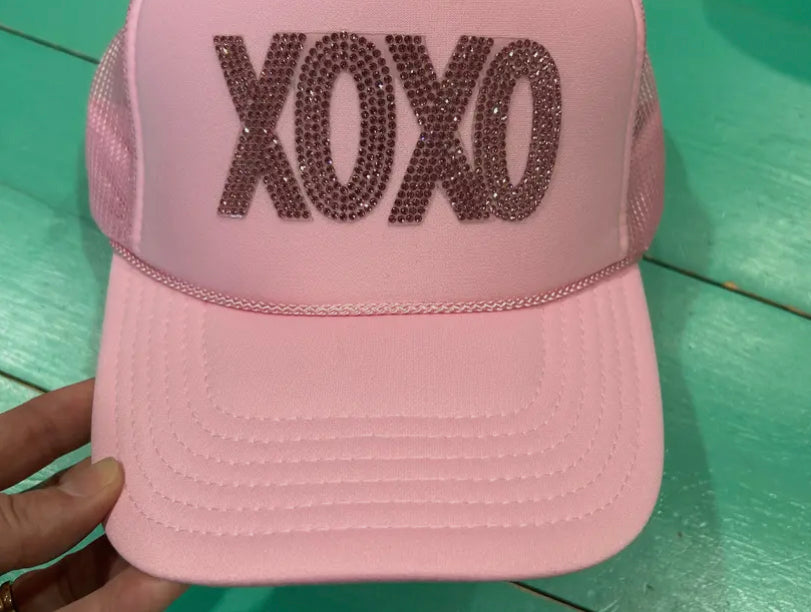 XOXO Trucker Hat - Baby Pink