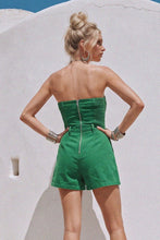 Load image into Gallery viewer, Denim Romper - Green
