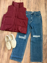 Load image into Gallery viewer, Puffer Vest - Maroon
