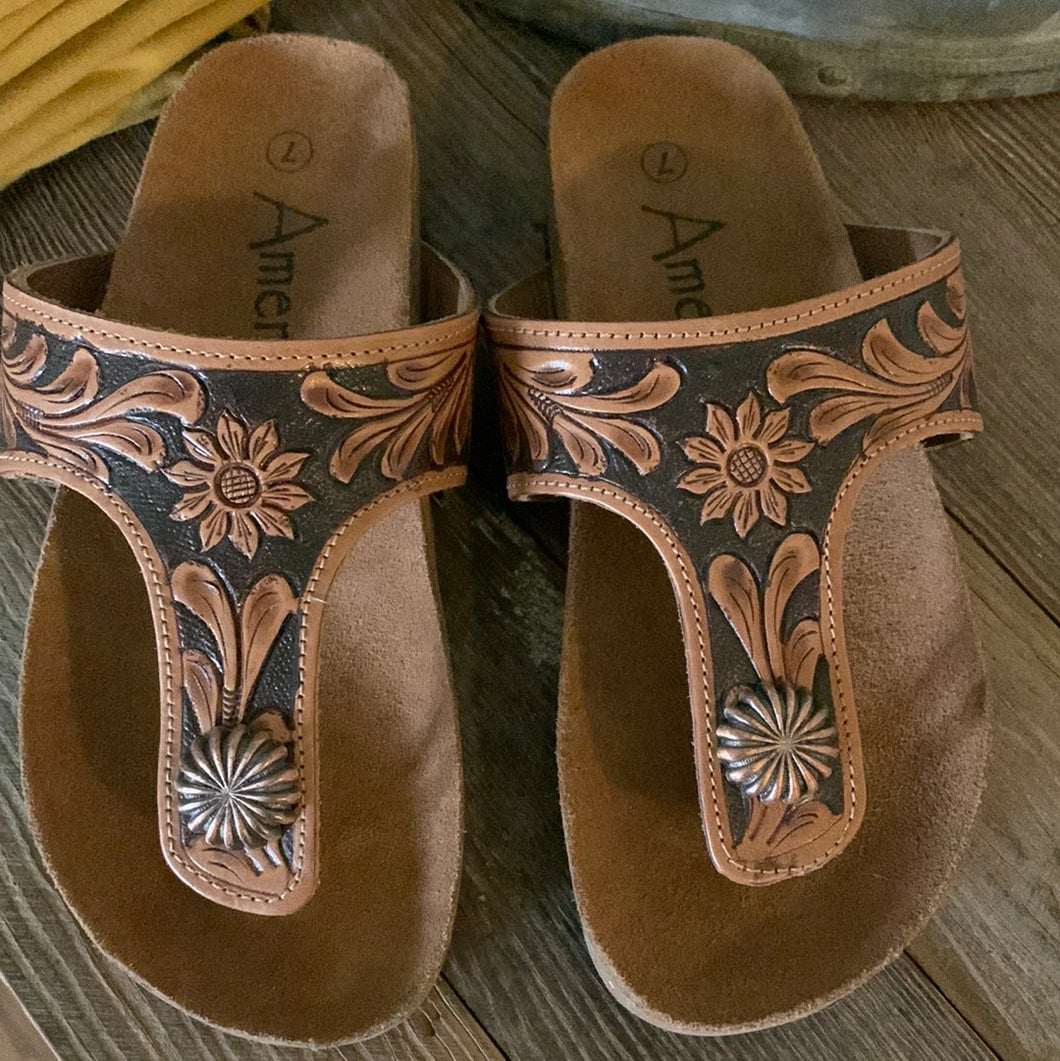 Tooled Sandals