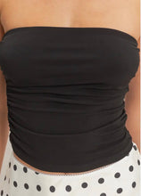 Load image into Gallery viewer, Ruched Bandeau Strapless Top

