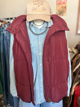 Load image into Gallery viewer, Puffer Vest - Maroon
