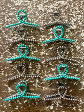 Load image into Gallery viewer, Turquoise &amp; Silver Hair Clips
