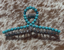 Load image into Gallery viewer, Turquoise &amp; Silver Hair Clips
