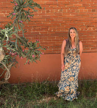 Load image into Gallery viewer, Teal Floral Maxi Dress
