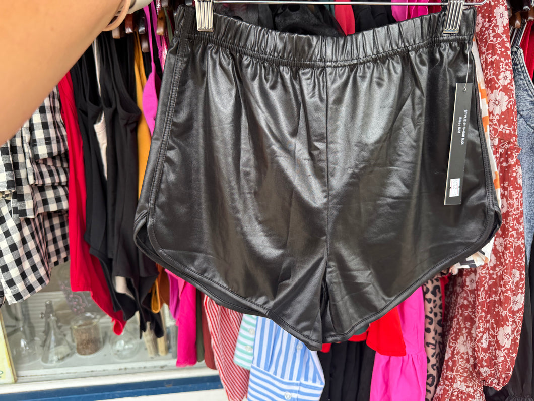 Faux Leather Shorts