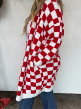 Load image into Gallery viewer, CheckeRED Cardigan - PREORDER
