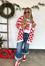 Load image into Gallery viewer, CheckeRED Cardigan - PREORDER
