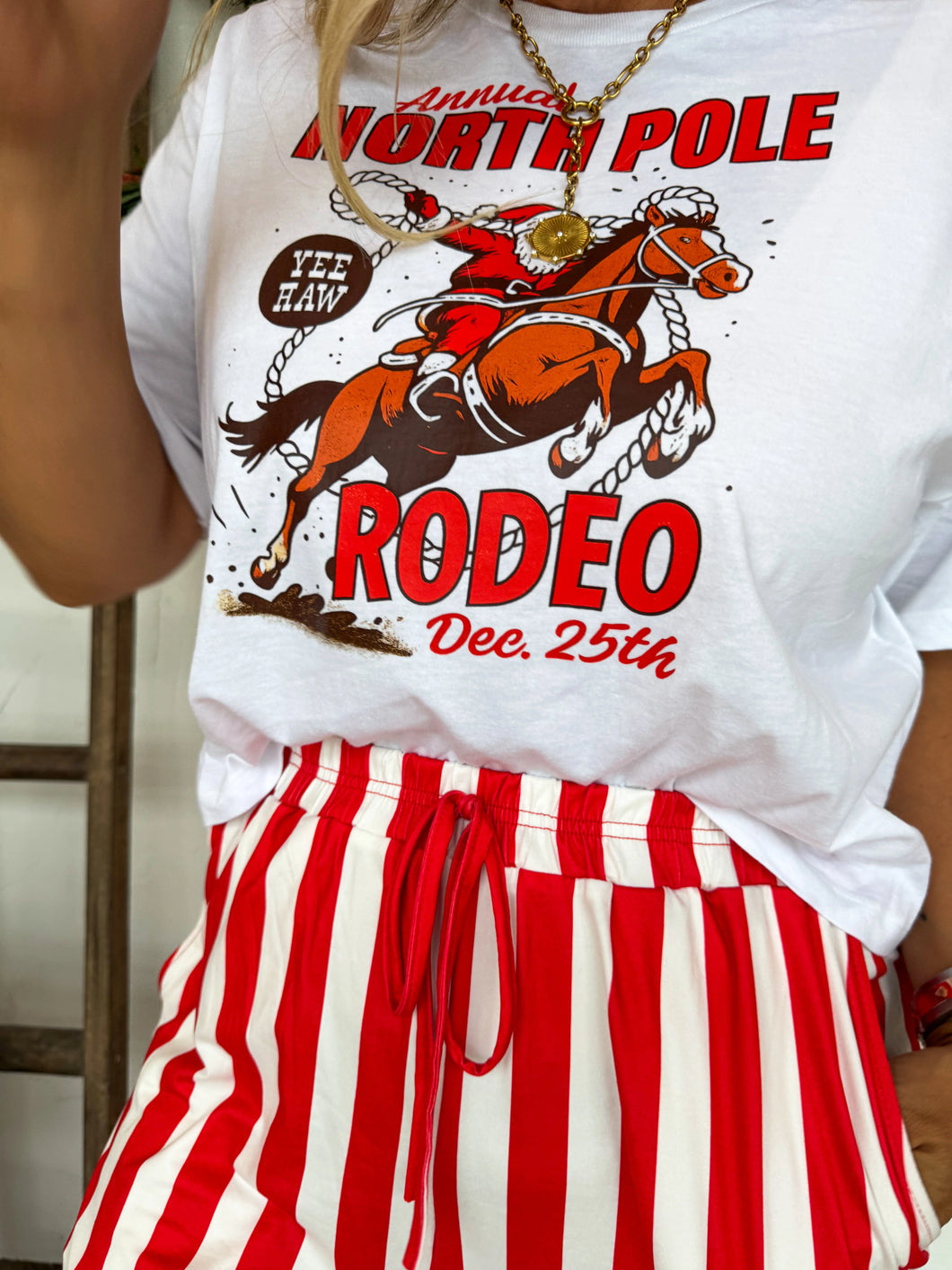 North Pole Rodeo TEE- Cropped