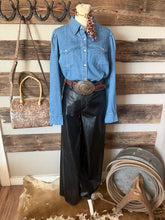 Load image into Gallery viewer, Black Vegan Leather - Wide Leg
