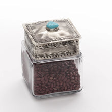 Load image into Gallery viewer, Turquoise &amp; Silver Canisters
