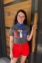 Load image into Gallery viewer, DS Red, White &amp; Boots Tee
