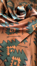 Load image into Gallery viewer, Wild Rag 100% SILK Brown and Teal
