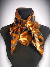 Load image into Gallery viewer, 100% Silk Wild Rag Cognac
