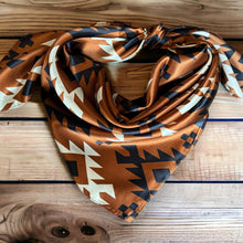 Load image into Gallery viewer, 100% Silk Wild Rag Cognac
